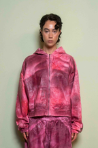 Shiny Hoodie Pink