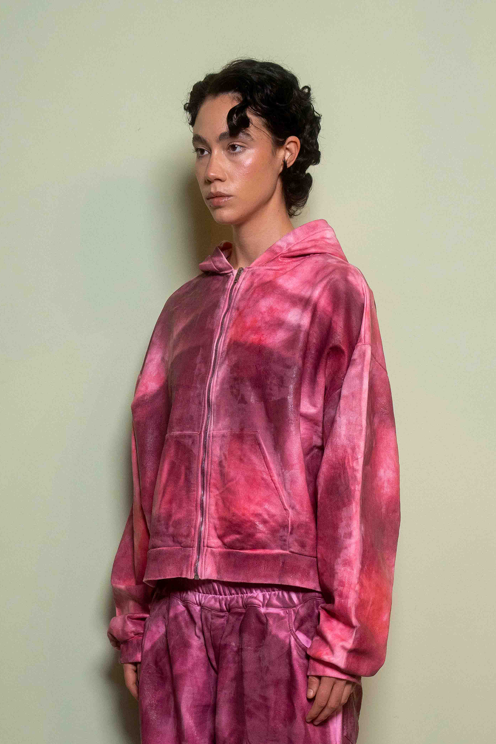 Shiny Hoodie Pink