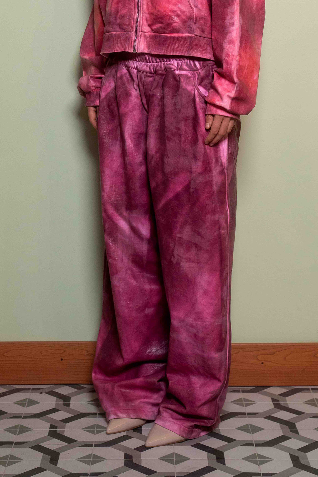 Shiny Sweatpants Pink