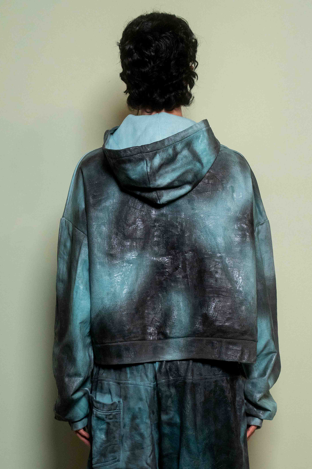 Shiny Hoodie Green