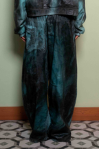 Shiny Sweatpants Green