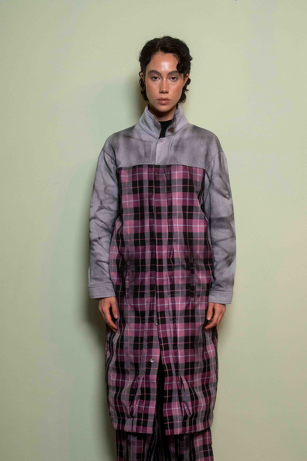 Tartan Coat Pink